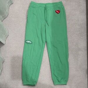 Aerie Green Patchwork Sweatpants